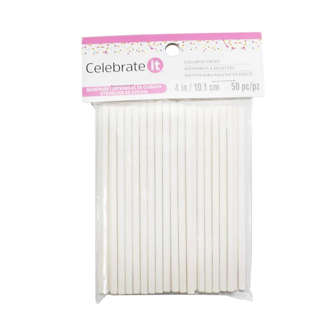 Budget 🎉 4" Lollipop Sticks By Celebrate It® ⭐ 1 Budget 🎉 4" Lollipop Sticks By Celebrate It® ⭐