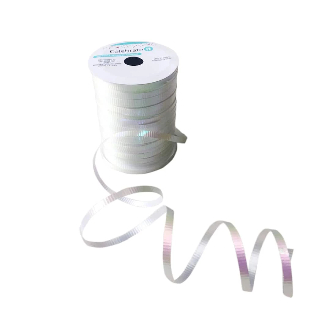 Hot Sale ✨ 12 Pack: 3/16" Iridescent White Curling Ribbon by Celebrate It™ 🧨 1 Hot Sale ✨ 12 Pack: 3/16" Iridescent White Curling Ribbon by Celebrate It™ 🧨