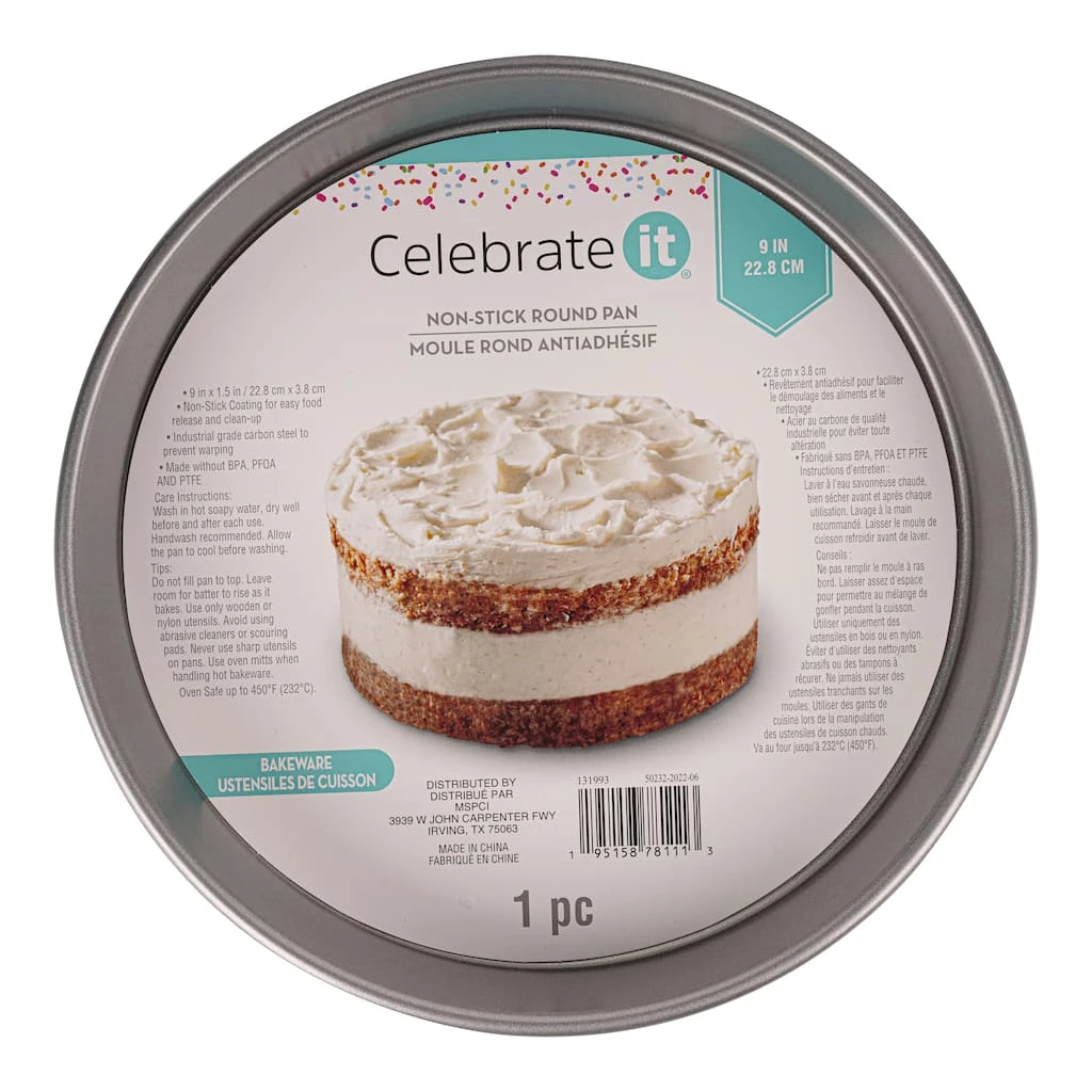 New ๐ 9" Non-Stick Round Pan by Celebrate It® ๐ 1 New ๐ 9" Non-Stick Round Pan by Celebrate It® ๐