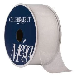 Best deal 🧨 12 Pack: 1.5" White Sheer Wired Ribbon by Celebrate It® Mega 🔔