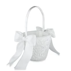 Flash Sale 🎉 White Vintage Lace Flower Basket by Celebrate It™ 🛒