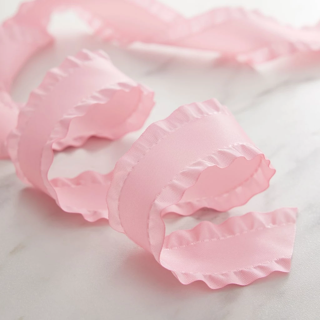Best Pirce 💯 1.5" Satin Double Ruffle Ribbon by Celebrate It® 360°™ 😍 2 Best Pirce 💯 1.5" Satin Double Ruffle Ribbon by Celebrate It® 360°™ 😍 - Image 2