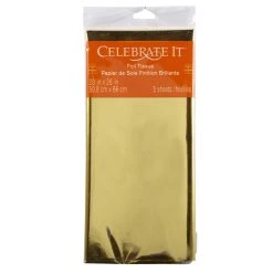 Flash Sale 👏 20 Packs: 5 ct. (100 total) Gold Foil Tissue by Celebrate It™ 🧨