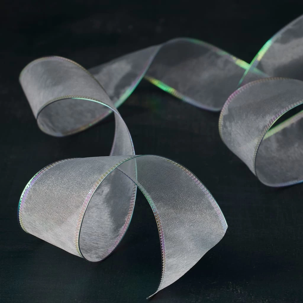 Hot Sale ✔️ 1.5" Sheer Wired Sonic Edged Ribbon by Celebrate It® Mega 🤩 2 Hot Sale ✔️ 1.5" Sheer Wired Sonic Edged Ribbon by Celebrate It® Mega 🤩 - Image 2