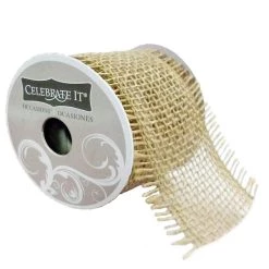 Promo 😍 2.5" Burlap Frayed Ribbon by Celebrate It® Occasions™ ✨