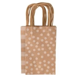 Cheap 💯 Small Kraft Dots & Stripes Paper Bag Value Pack by Celebrate It™ ✨