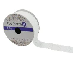 Buy 🔥 12 Pack: 1.5" Lace Ribbon by Celebrate It™ Aria Vintage Blush 🔔