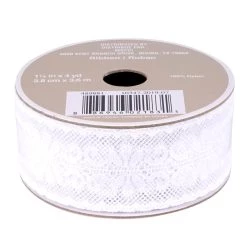 New 😀 1.5" Lace Ribbon by Celebrate It® Aria Vintage Blush 🎉