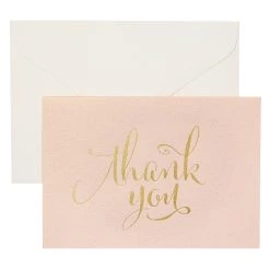 Coupon 💯 Blush & Gold Thank You Cards & Envelopes By Celebrate It™ ✔️