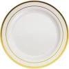 Best deal ⭐ Round Lunch Plates with Gold Trim by Celebrate It™ 😀