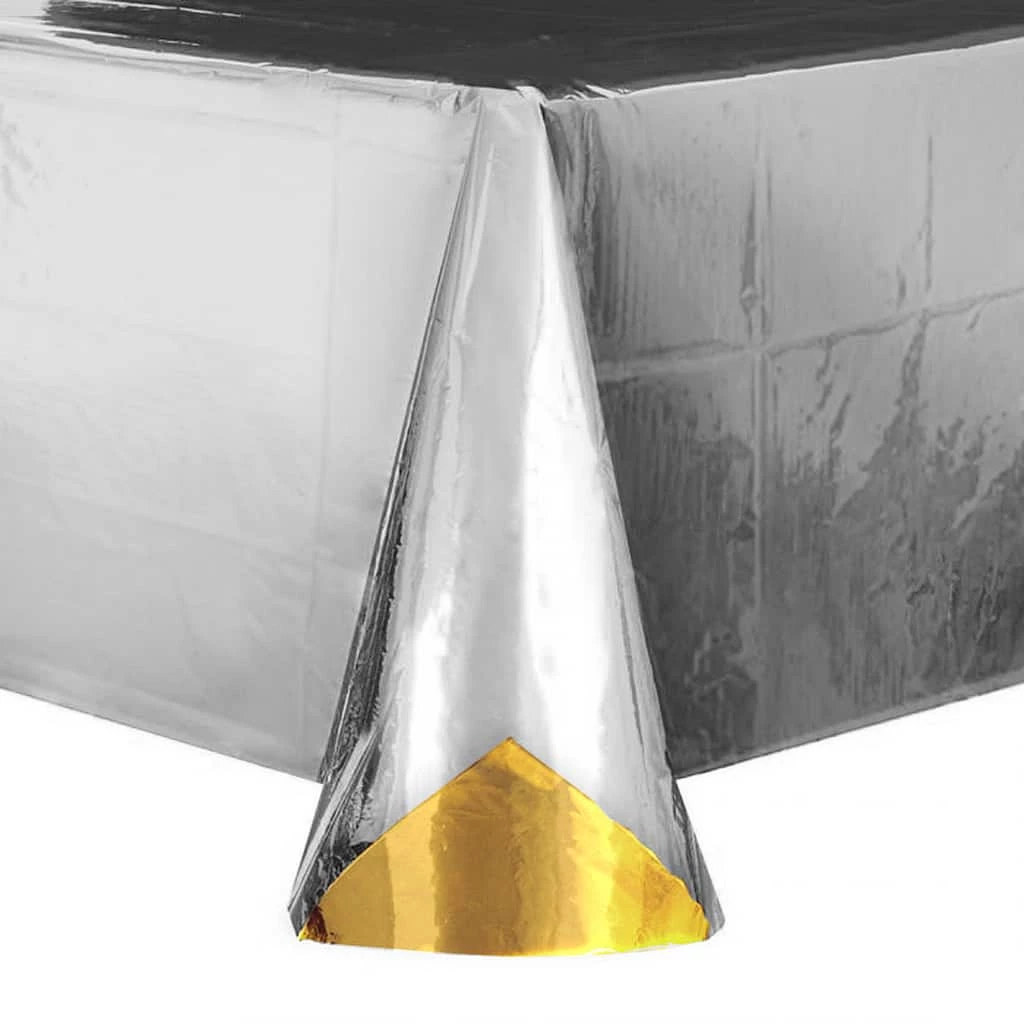Best Pirce ๐ Reversible Gold & Silver Foil Table Cover by Celebrate It™ ๐ 2 Best Pirce ๐ Reversible Gold & Silver Foil Table Cover by Celebrate It™ ๐ - Image 2