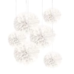 Buy ❤️ White Paper Pom Poms By Celebrate It™ 🧨