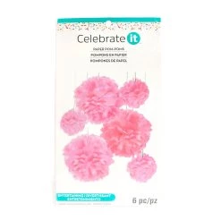 Wholesale 🥰 Light Pink Paper Pom Poms By Celebrate It™ ⭐