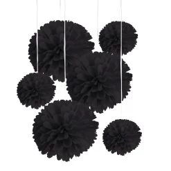Discount 🥰 Black Paper Pom Poms By Celebrate It™ 🎁