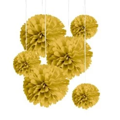 Buy 😀 Gold Paper Pom Poms By Celebrate It™ 👏