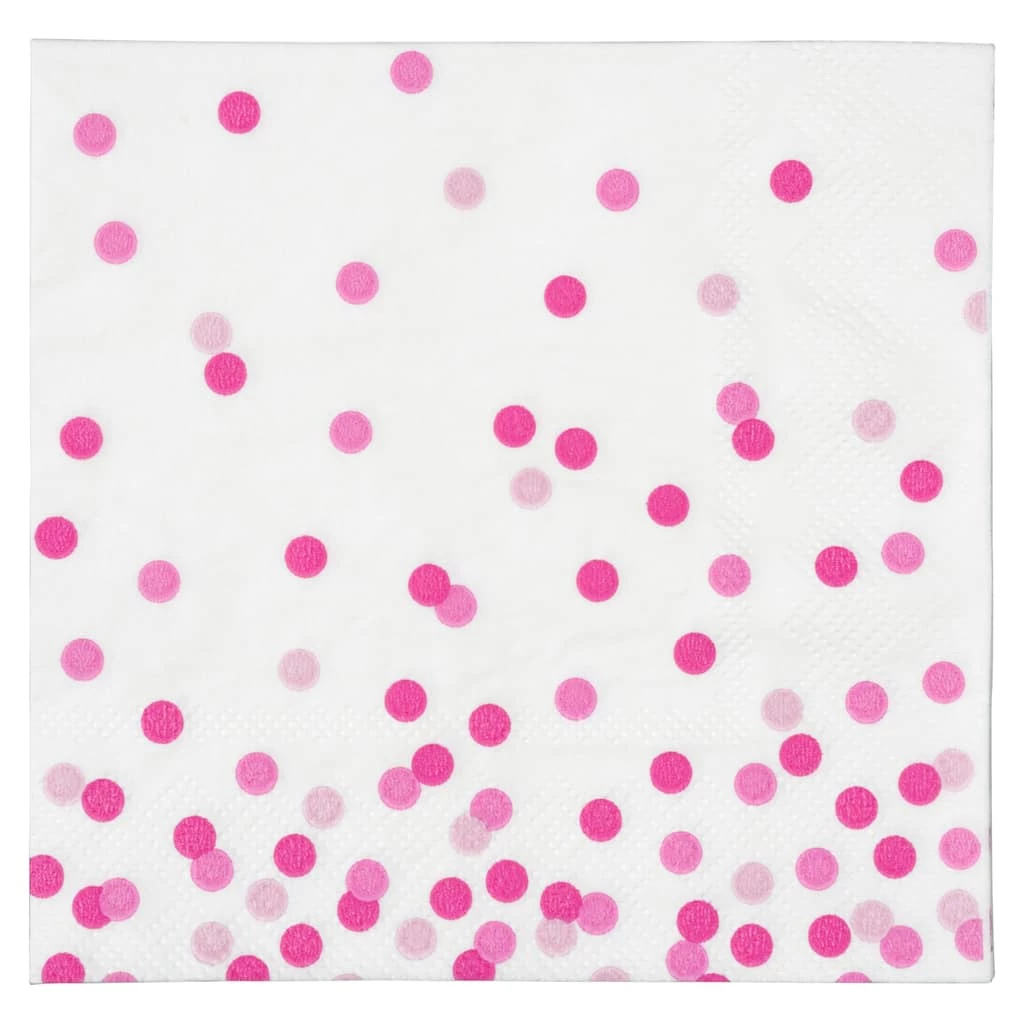 Budget 🌟 Pink Dots Beverage Napkins by Celebrate It™ 🤩 1 Budget 🌟 Pink Dots Beverage Napkins by Celebrate It™ 🤩