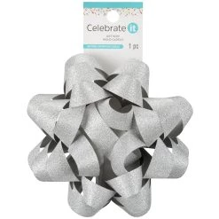Top 10 😀 5.75" Silver Glitter Gift Bow By Celebrate It™ ⭐