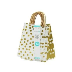 Cheapest ✔️ Small Gold Dot Gift Bag Value Pack By Celebrate It™ ✔️