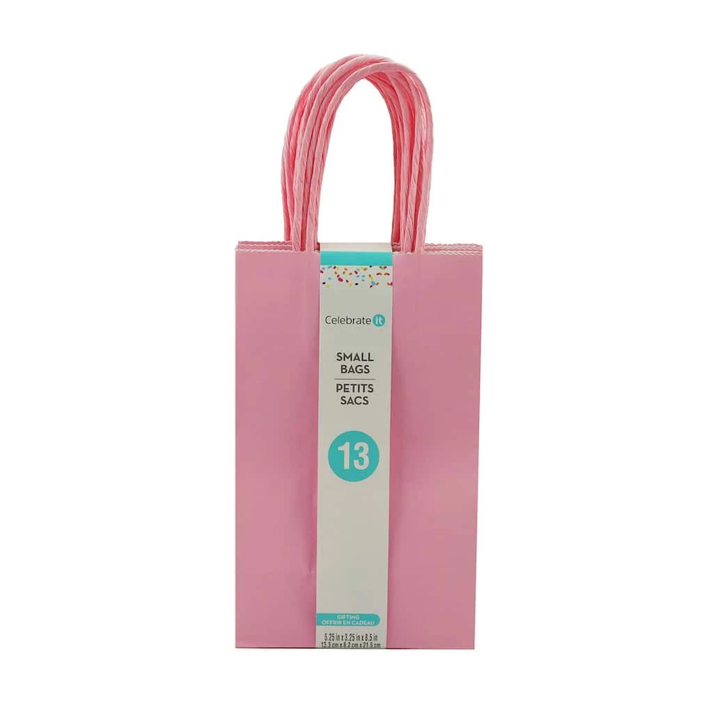 Best Pirce 🤩 Small Pink Gift Bags by Celebrate It™, 13ct. 👏 1 Best Pirce 🤩 Small Pink Gift Bags by Celebrate It™, 13ct. 👏