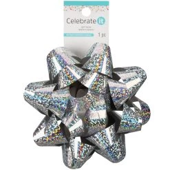 Wholesale ⌛ Silver Holographic Gift Bow By Celebrate It™ ✨
