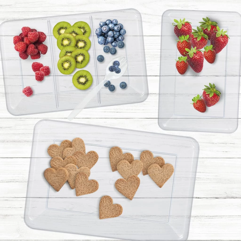 Wholesale 🔥 14" Clear Rectangle Tray by Celebrate It™ 🎉 2 Wholesale 🔥 14" Clear Rectangle Tray by Celebrate It™ 🎉 - Image 2