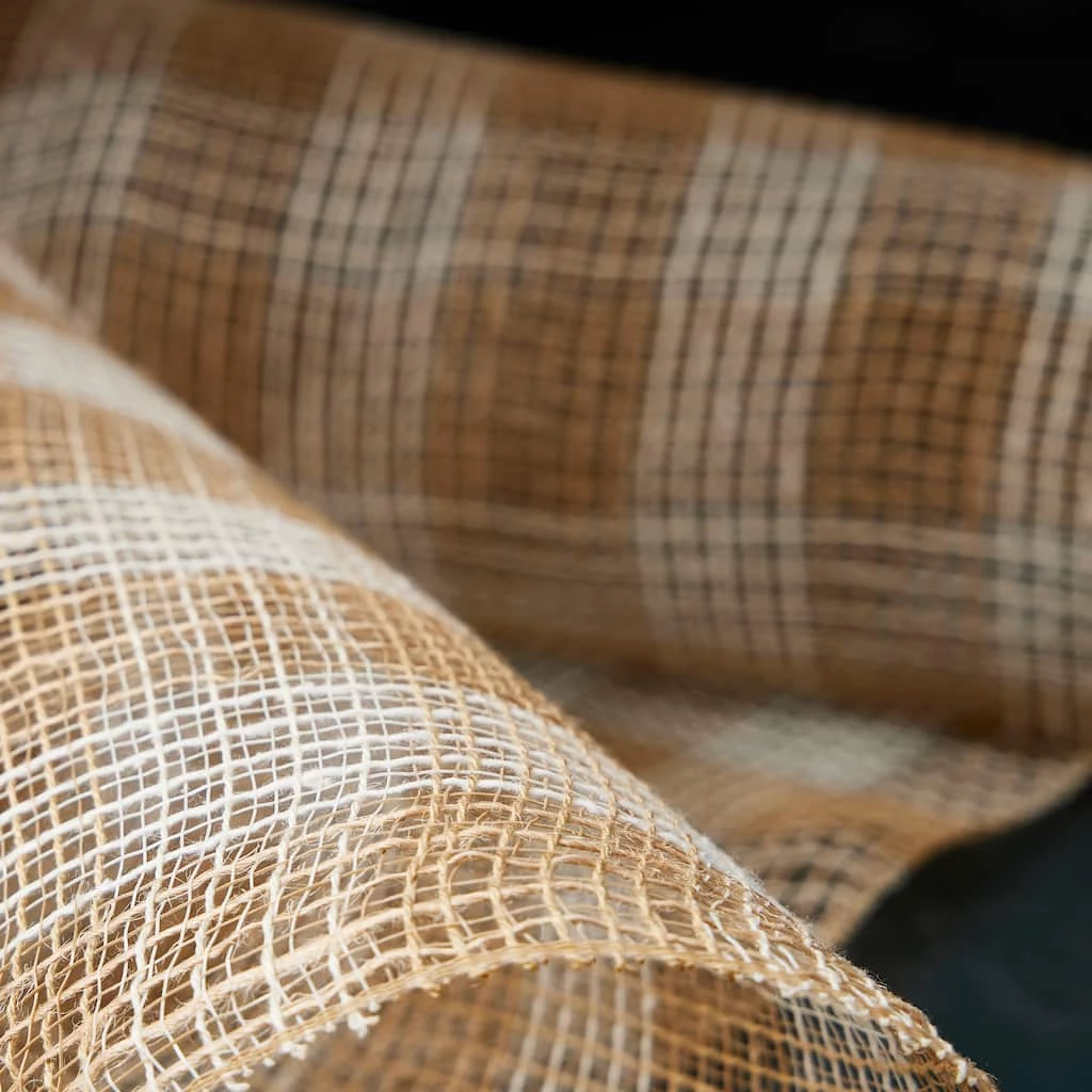 Deals ⭐ Tan & White Buffalo Check Mesh by Celebrate It™ 🌟 2 Deals ⭐ Tan & White Buffalo Check Mesh by Celebrate It™ 🌟 - Image 2