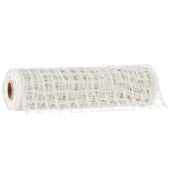 Flash Sale 👍 10" White Check Poly Burlap Mesh by Celebrate It™ ⌛