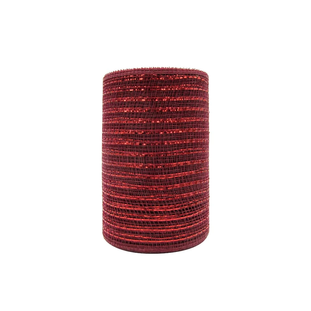 Hot Sale 🎁 12 Pack: 5.5" Mesh Burgundy Ribbon by Celebrate It™ 🥰 1 Hot Sale 🎁 12 Pack: 5.5" Mesh Burgundy Ribbon by Celebrate It™ 🥰