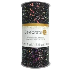 Best Sale ⌛ 5.375" Encrusted Glitter Ribbon by Celebrate It® ✔️
