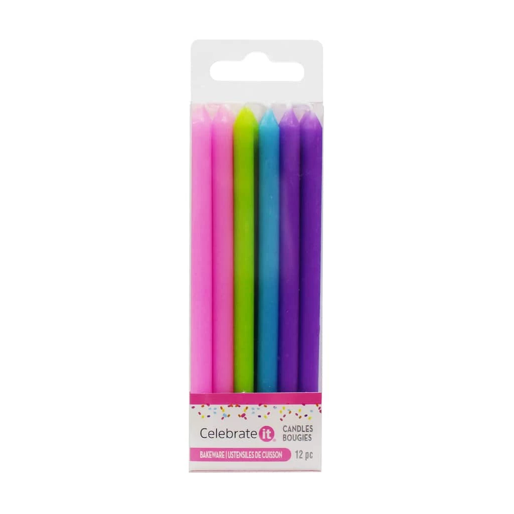Brand new 🥰 12 Packs: 12 ct. (144 total) Bright Colored Candles by Celebrate It® ✨ 1 Brand new 🥰 12 Packs: 12 ct. (144 total) Bright Colored Candles by Celebrate It® ✨