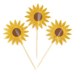 Best Sale 🎁 Glittery Sunflower Treat Toppers by Celebrate It® ⌛