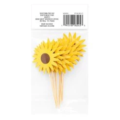 Buy 🛒 12 Packs: 12 ct. (144 total) Glittery Sunflower Treat Toppers by Celebrate It® ✨ -Celebrate It Sales Shop 10626395 6 1