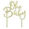 Discount ❤️ Gold Glitter Oh Baby Cake Topper by Celebrate It™ 👍