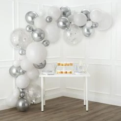 Cheap 🎁 10ft. Silver & White Balloon Garland by Celebrate It™ 💯