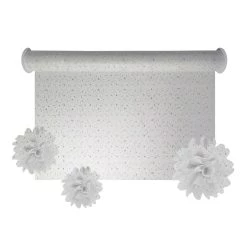 Best Pirce 🔔 54" White Holographic Dot Tulle by Celebrate It™ 🛒 -Celebrate It Sales Shop 10659003 2