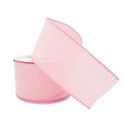 Discount ✔️ 2.5" Faux Linen Wired Ribbon by Celebrate It™ Décor 😉 -Celebrate It Sales Shop 10659011 2