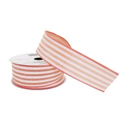 Best Sale 💯 12 Pack: 1.5" Stripe Faux Linen Wired Ribbon by Celebrate It™ Décor 🎁 -Celebrate It Sales Shop 10659013 2 1