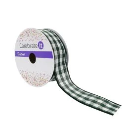 Cheap 🔥 1.5" Gingham Wired Ribbon by Celebrate It™ Décor 🎉