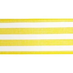 Cheap 🛒 2.5" Faux Linen Wired Thick Striped Ribbon by Celebrate It™ Décor ⌛ 6 Cheap 🛒 2.5" Faux Linen Wired Thick Striped Ribbon by Celebrate It™ Décor ⌛ -Celebrate It Sales Shop 10659021 3