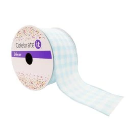Cheapest ⭐ 2.5" Gingham Wired Ribbon by Celebrate It™ Décor 🎁