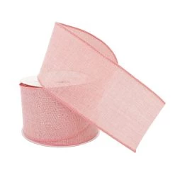 Best Pirce 🛒 12 Pack: 2.5" Faux Linen Wired Ribbon by Celebrate It™ Décor 😉 -Celebrate It Sales Shop 10659030 2 1