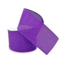 Best Sale ⌛ 12 Pack: 2.5" Faux Linen Wired Ribbon by Celebrate It™ Décor 🔔 -Celebrate It Sales Shop 10659031 2 1