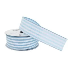Top 10 👏 1.5" Faux Linen Wired Thin Striped Ribbon by Celebrate It™ Décor 👍 -Celebrate It Sales Shop 10659034 2
