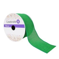 New 😉 12 Pack: 2.5" Faux Linen Wired Ribbon by Celebrate It™ 🛒