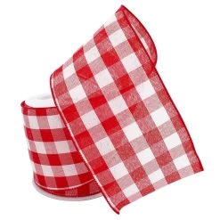 Buy 🥰 12 Pack: 4" Buffalo Check Wired Ribbon by Celebrate It™ 🔥 -Celebrate It Sales Shop 10659058 2 1
