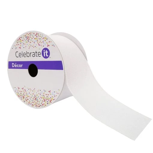 Deals 🔥 12 Pack: 2.5" Faux Linen Wired Ribbon by Celebrate It™ 🧨 -Celebrate It Sales Shop 10659059 1 1