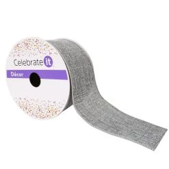 Discount 🥰 12 Pack: 2.5" Faux Linen Wired Ribbon by Celebrate It™ ⭐