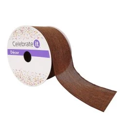 Best deal ✨ 12 Pack: 2.5" Faux Linen Wired Ribbon by Celebrate It™ Décor 🎁