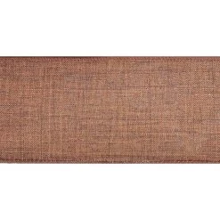 Best Pirce 😍 2.5" Brown Faux Linen Wired Ribbon by Celebrate It™ Décor ✔️ -Celebrate It Sales Shop 10659083 3