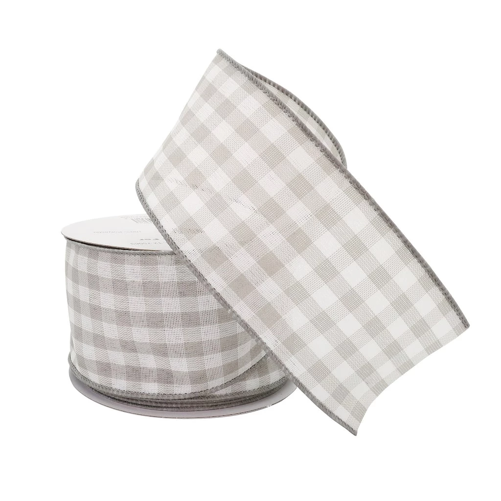 Outlet 🥰 12 Pack: 2.5" Gingham Wired Ribbon by Celebrate It™ Décor ❤️ 4 Outlet 🥰 12 Pack: 2.5" Gingham Wired Ribbon by Celebrate It™ Décor ❤️ - Image 4
